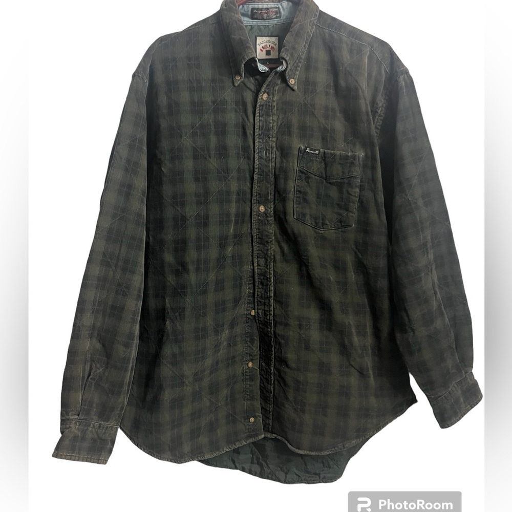 Men’s button down shirt /shacket 100% cotton fully lined spring coat large